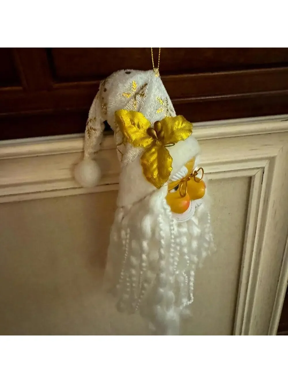 Vintage Santa hanging ornament